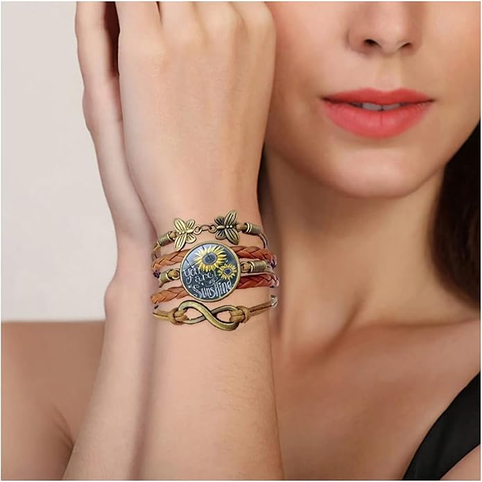 🌻🌻🌻 SUNFLOWER BUTTERFLY BRACELET🌻🌻🌻