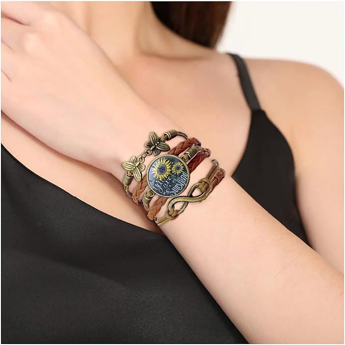 🌻🌻🌻 SUNFLOWER BUTTERFLY BRACELET🌻🌻🌻