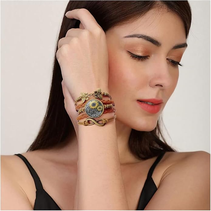🌻🌻🌻 SUNFLOWER BUTTERFLY BRACELET🌻🌻🌻