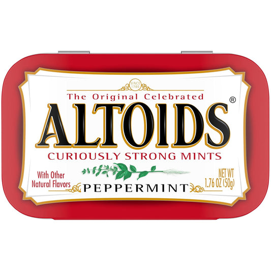 Altoids Curiously Strong Breath Mints, Peppermint, 1.76-Ounce Tins