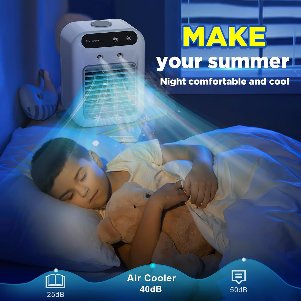 Portable Air Conditioner Fan 3-in-1 – Mini Air Cooler with Mist
