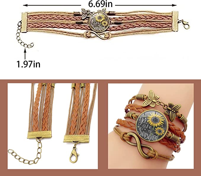 🌻🌻🌻 SUNFLOWER BUTTERFLY BRACELET🌻🌻🌻