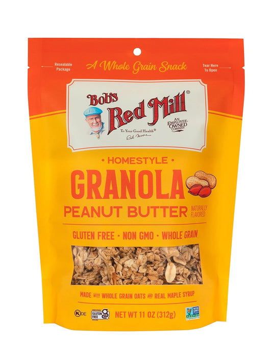 Bob's Red Mill Peanut Butter Granola, 11oz Non GMO, Whole Grain, Kosher