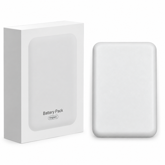 White Portable Phone External Charger Power Bank Magntique 22.5w 10000mAh