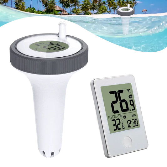 Digital Wireless Floating Pool Thermometer 200ft Range LCD Indoor Receiver Water Temp