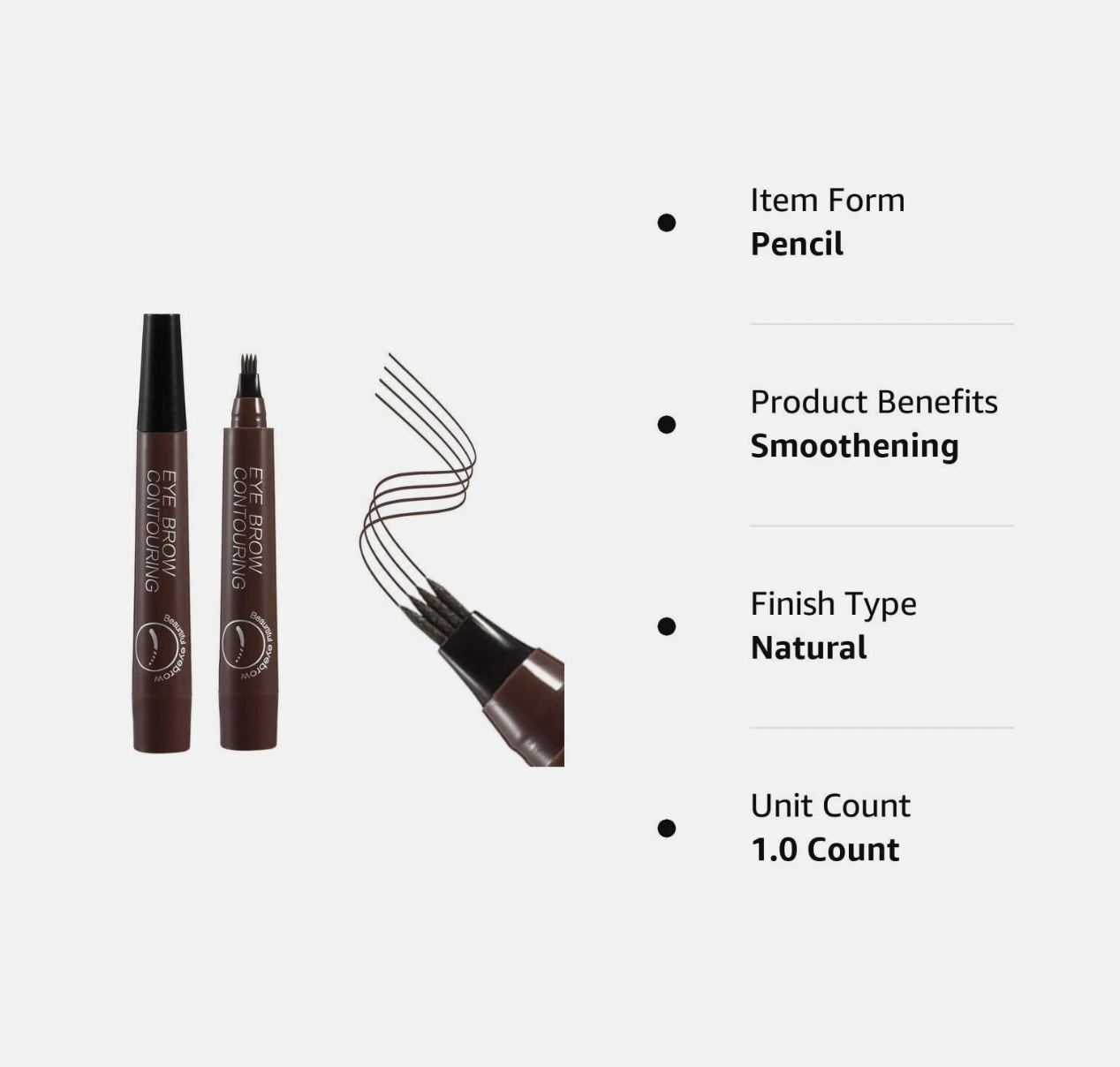 🖊️ 4 Points Eyebrow Pen - Grayish Brown (04) | Waterproof Microblading Brow Pencil