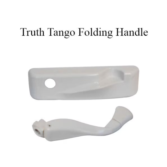 (37-215-3) Truth Hardware Encore Tango Fold Handle/Cover White 5-21/64in Cover Length 5-1/3