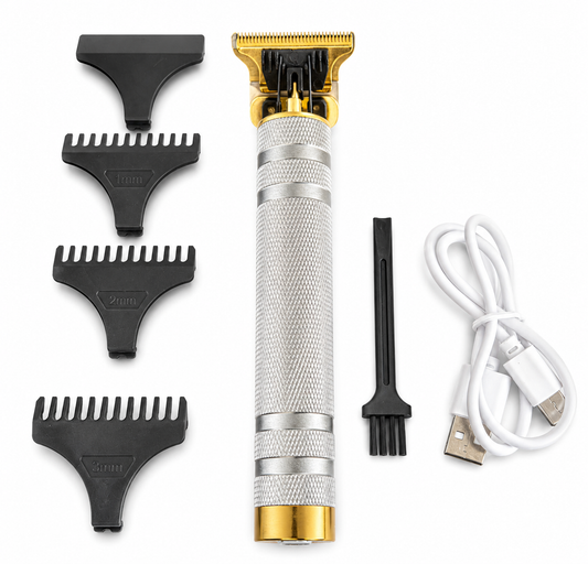 Vintage T9 Barbeador Gold Silver Beard Hair Trimmer Cutter Machine for Men